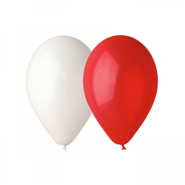 Ballons (rot + weiß)