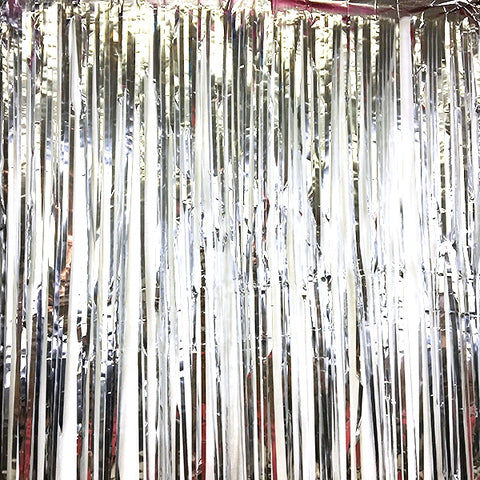 Lametta Hintergrund Silber